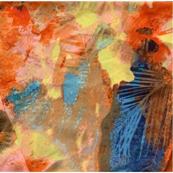 GIANNI BINI GB Fringe Tassel‎ Short Sleeve Colorful Cover Up Cardigan Sz M - Picture 4 of 7